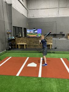 The Lab hitting facility cage view